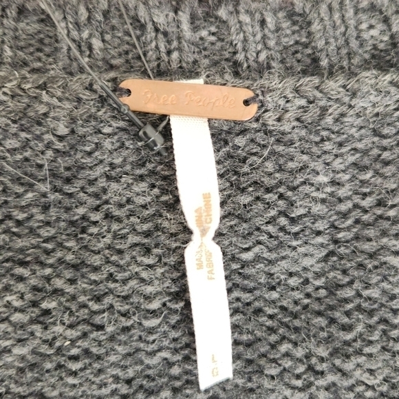 Free People NWOT Wool Blend Crochet Trim Cardigan - Picture 3 of 5